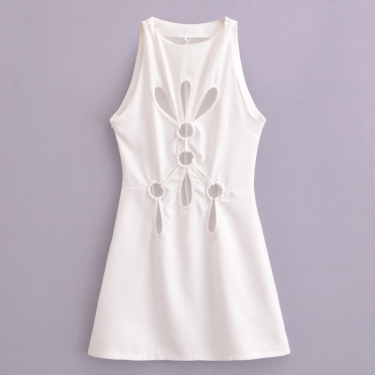 Vestido tipo chaleco elegante, sexy, sin mangas y con cuello redondo para mujer