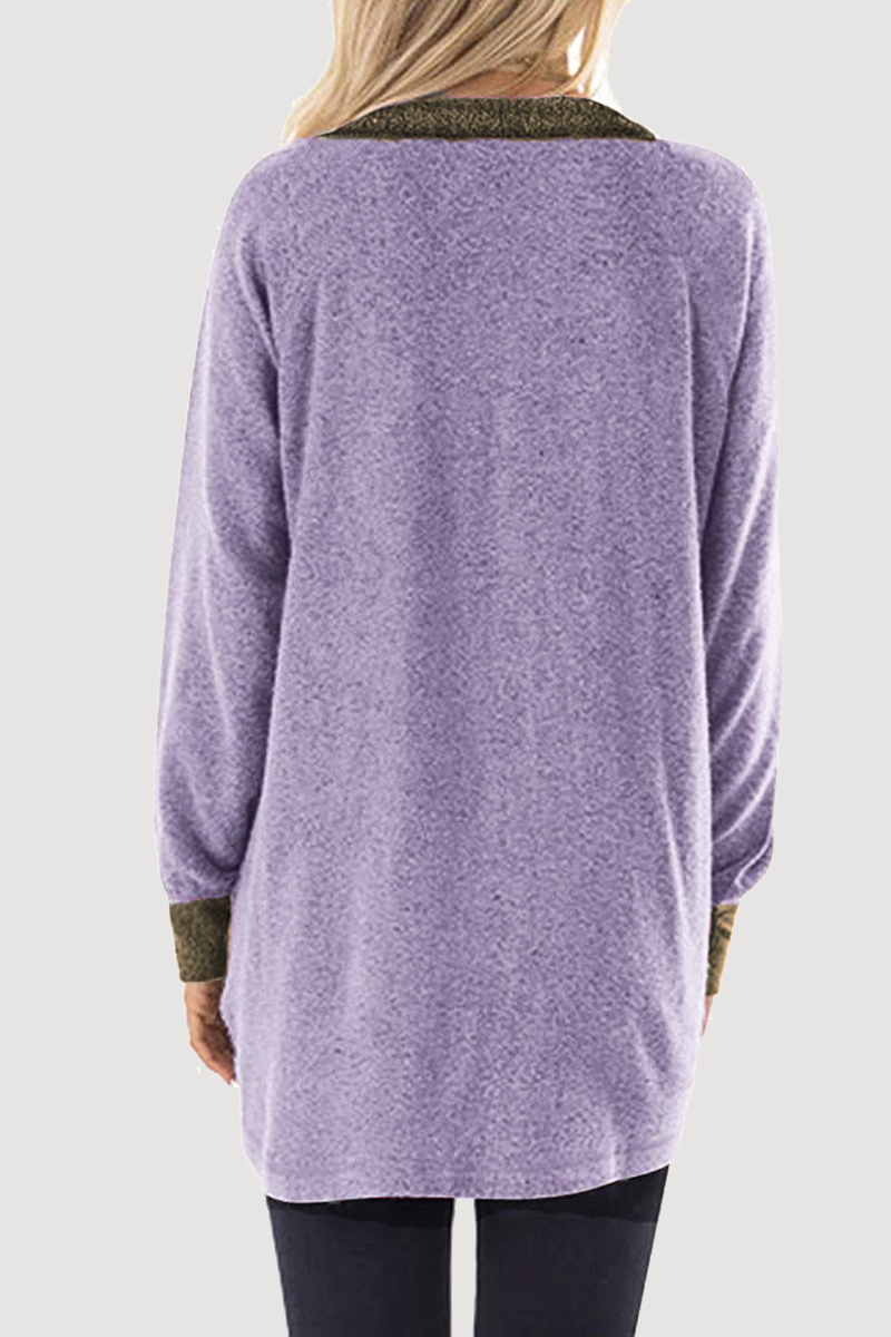 Casual Patchwork Pocket Zipper Turndown Collar Tops(4 Colors)£©