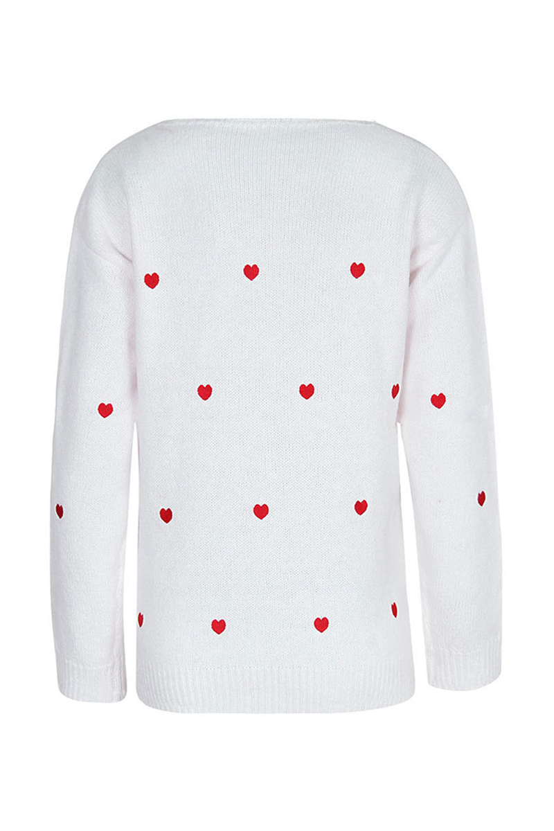 Casual Print Basic V Neck Tops Sweater(4 Colors)