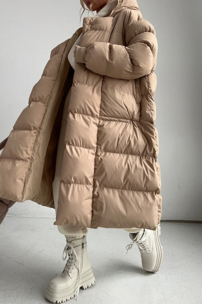 Cárdigan informal liso con cuello y capucha