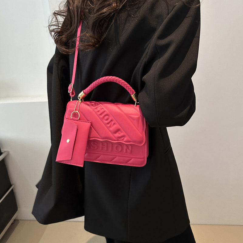 Bolsos casuales y sencillos con diseño de patchwork y letras (5 colores)