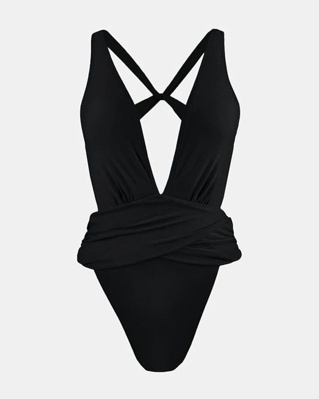Tight Cross Back One-Piece Swimsuit