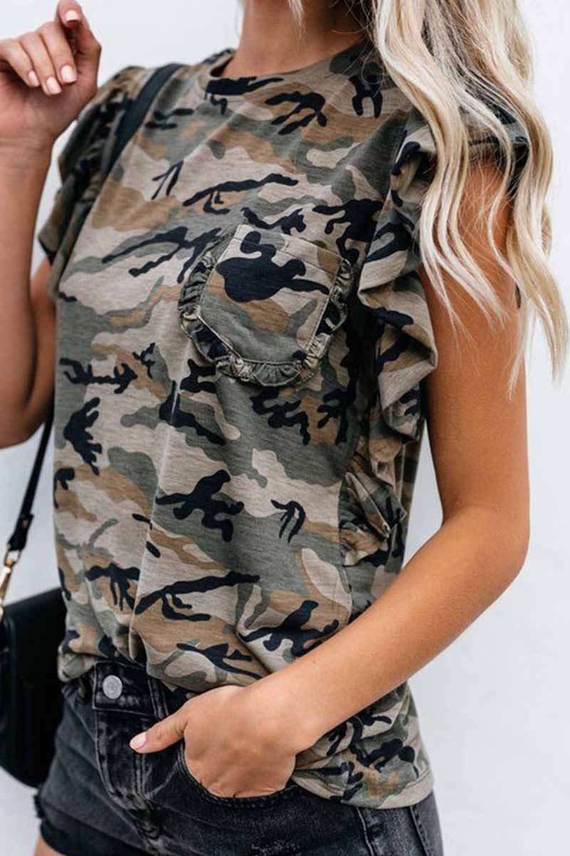 Summer Loose Thin Leopard Short Sleeves