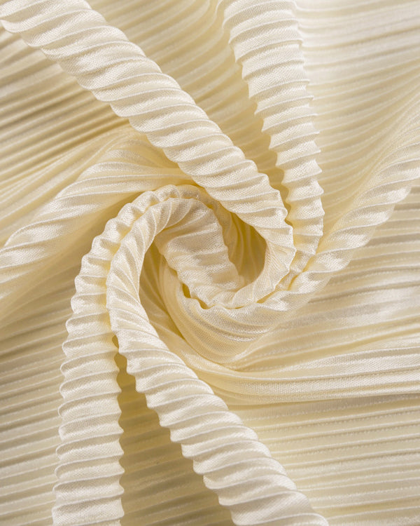 Slim Fit Flared Long Sleeve Pleated Shirt