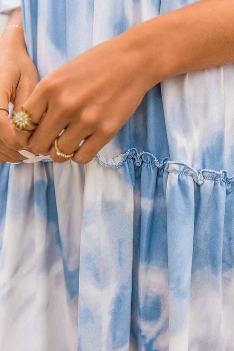 Lindo vestido midi tie-dye