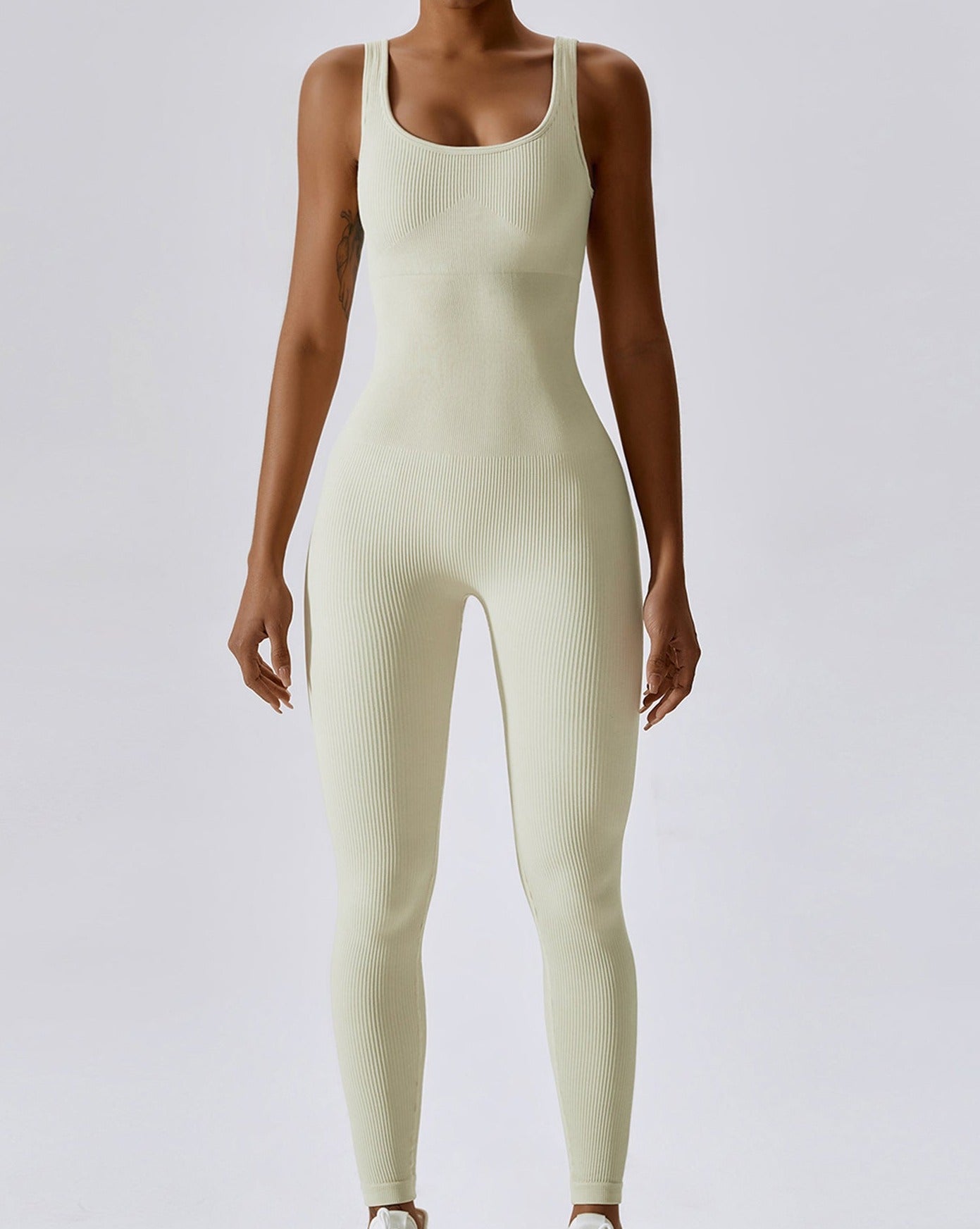 Slim-Fit Stretch Seamless Tummy Tuck Jumpsuit