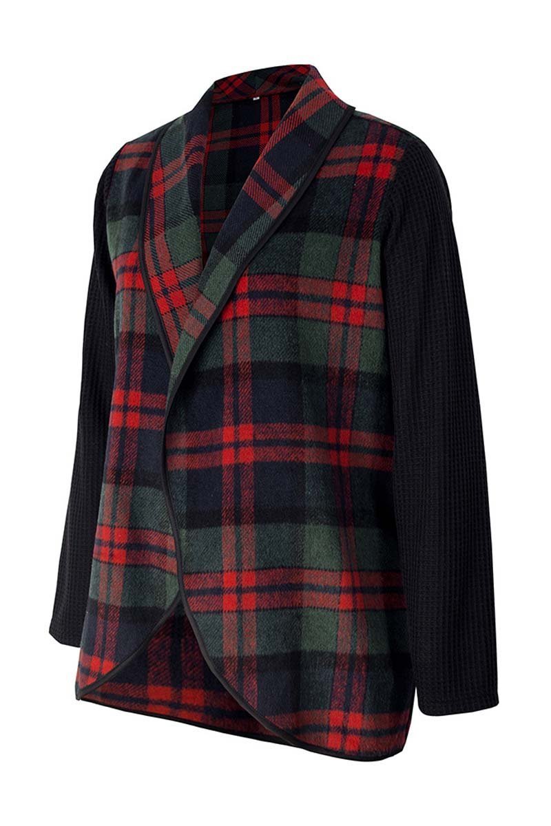 OL Winter Street Style Plaid Coat