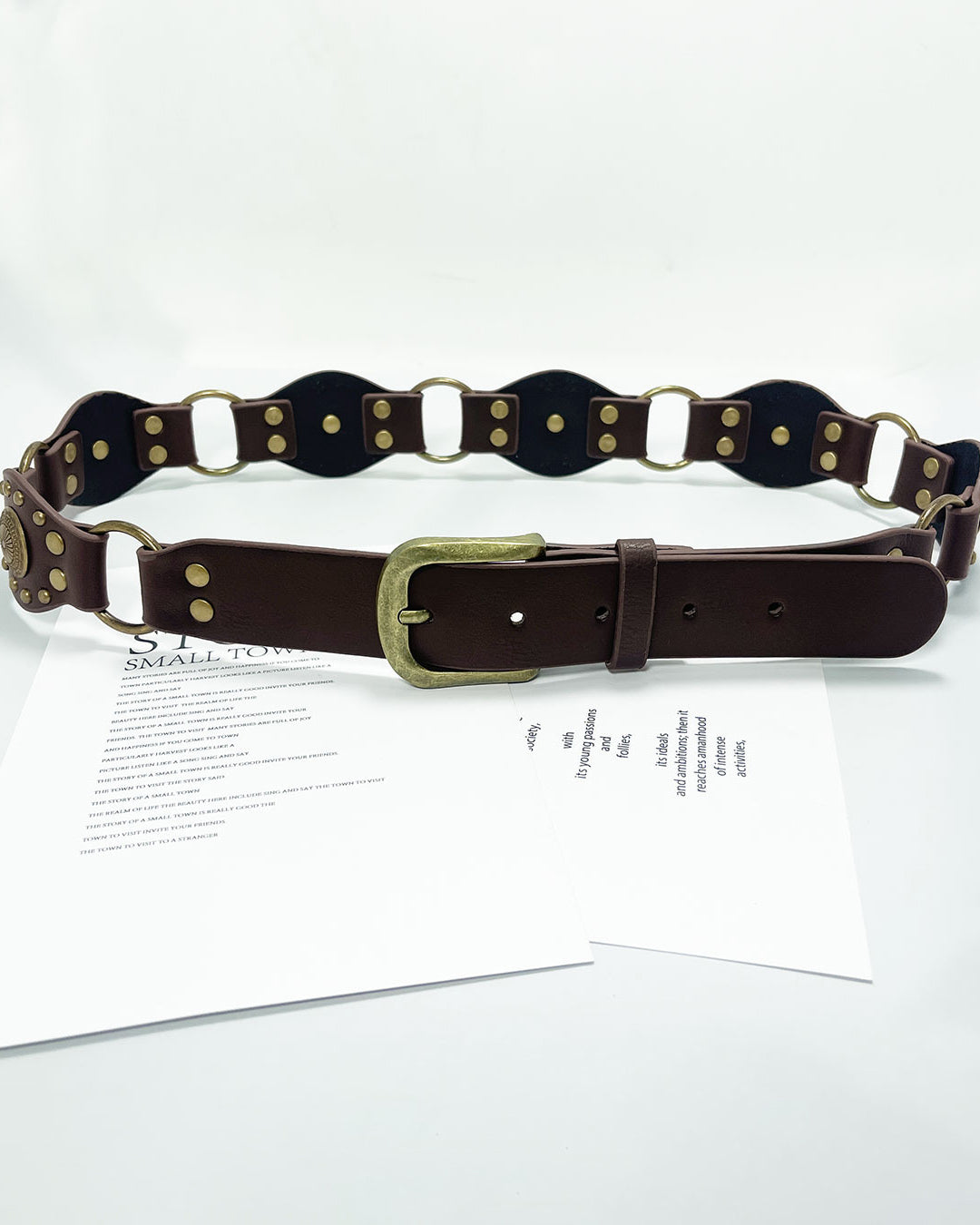 Retro Rivet Eyelet Stitching Punk Wide Belt