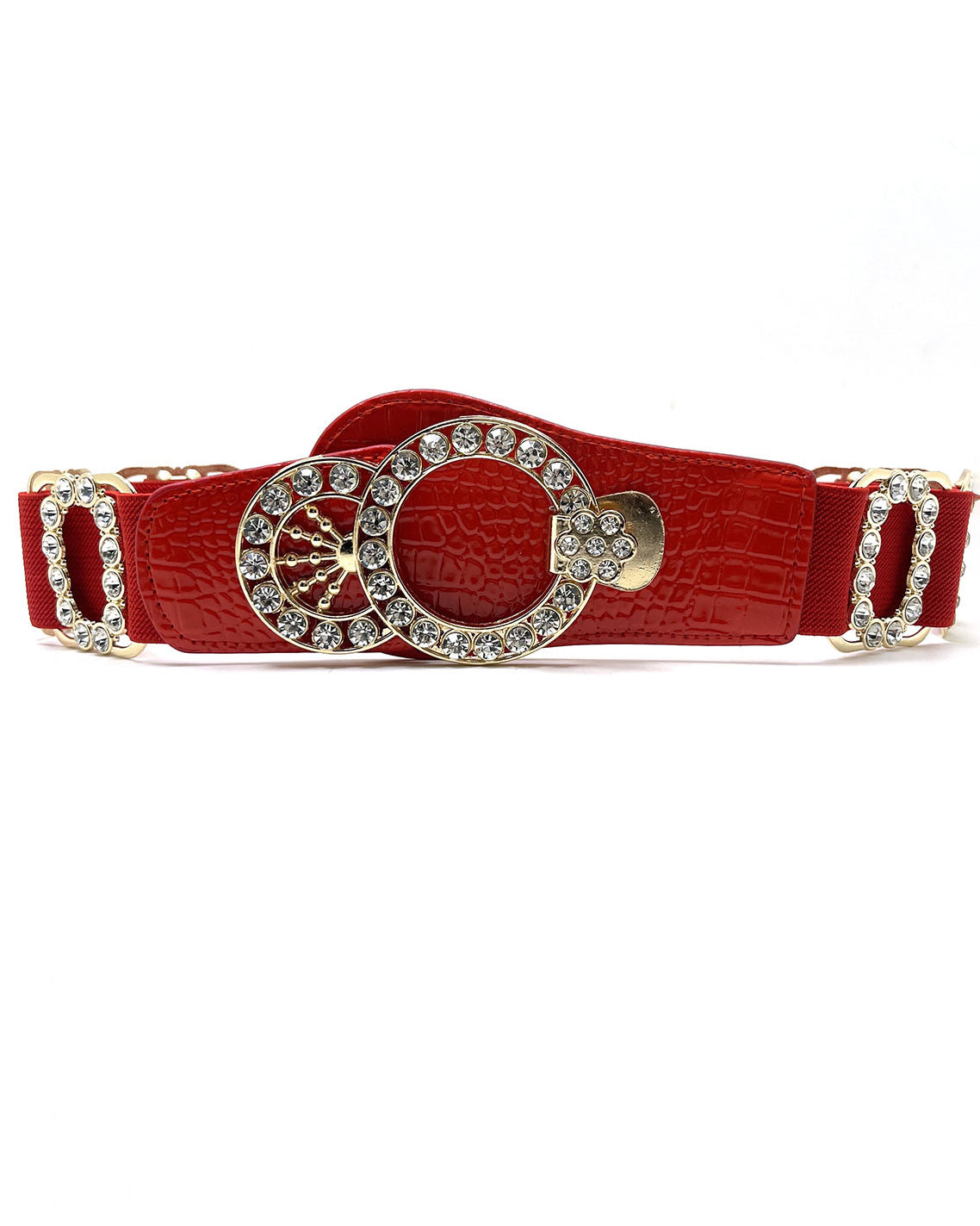 Elastic Women’s Rhinestone Belt
