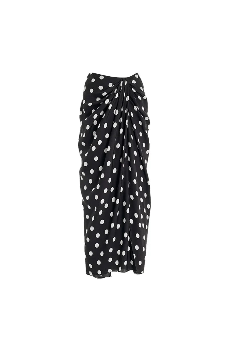 Elegant Polka Dot One-Piece Swimsuit