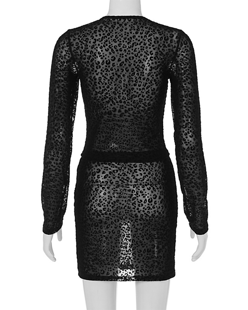 Lace Trim Top Hip-Wrapping Skirt Set