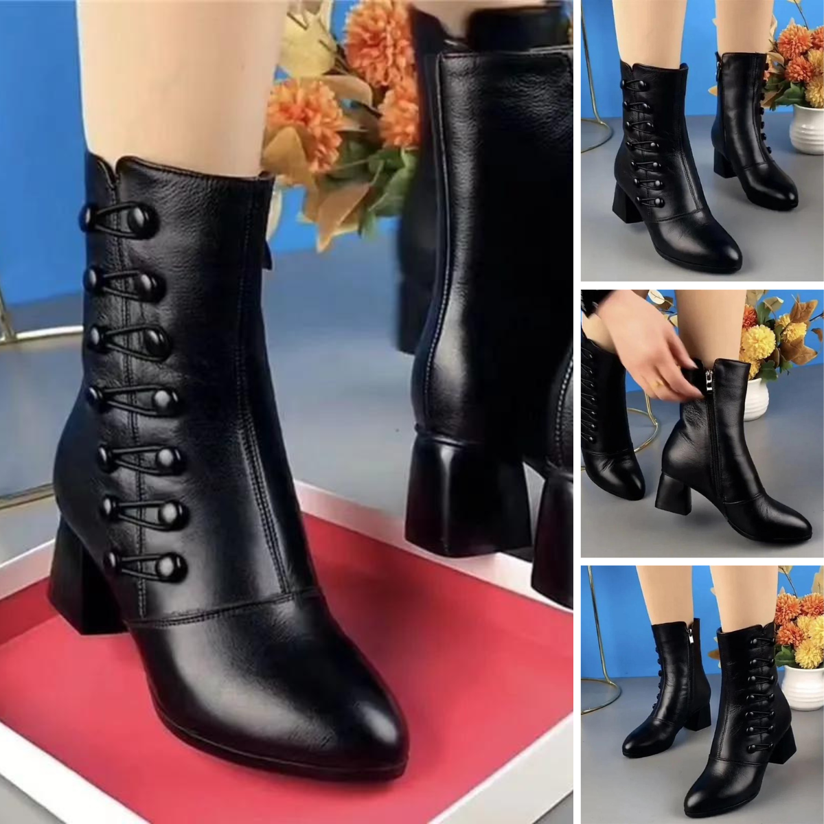 Classic Vegan Smooth Boots with Heel for Women | Ideal for Everyday Wear