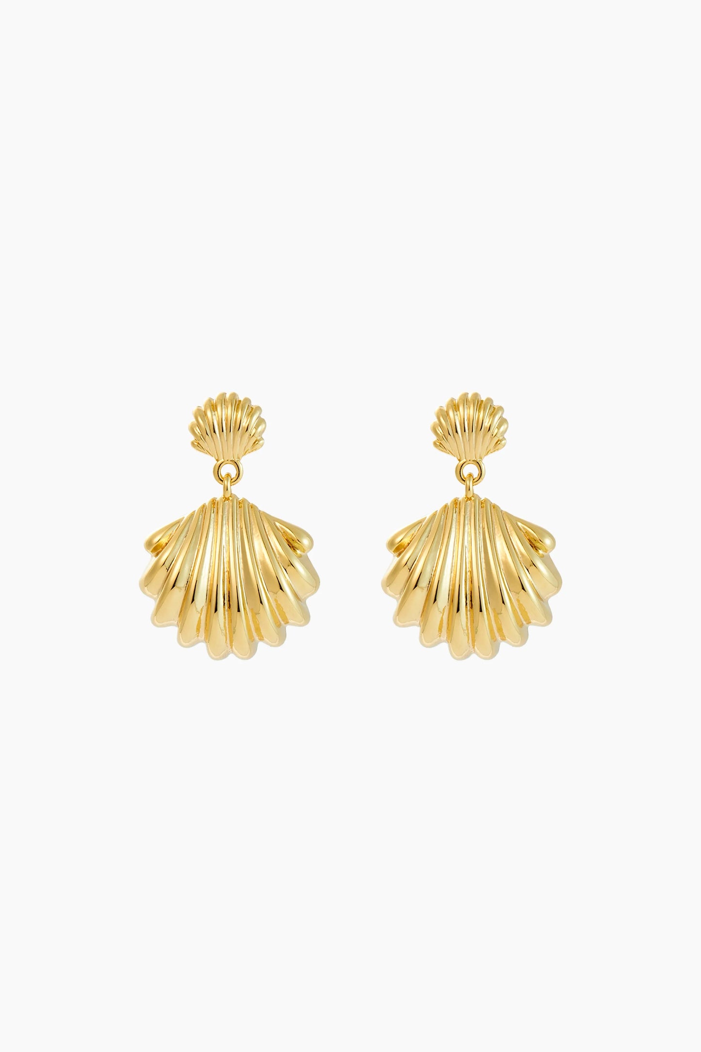 Hella Gold Shell Shaped Dangle Earrings