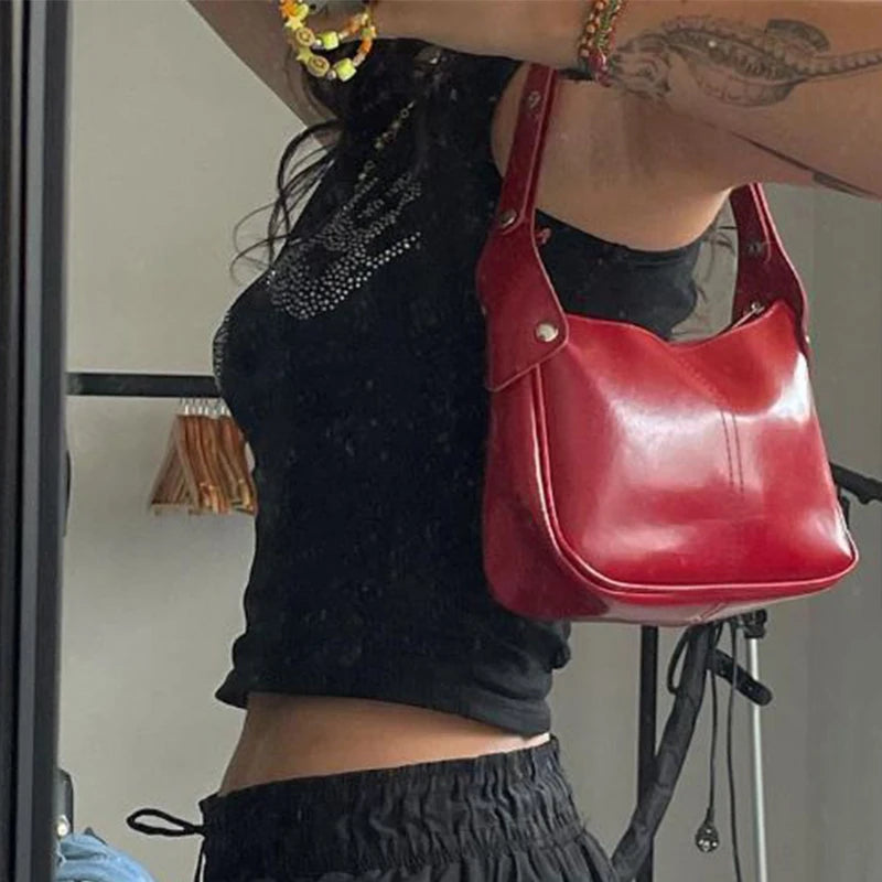 Camiseta sin mangas de verano para mujer, estilo europeo y americano, con cuello redondo y diamantes, sin mangas y abertura en el ombligo, ajustada, estilo Y2K