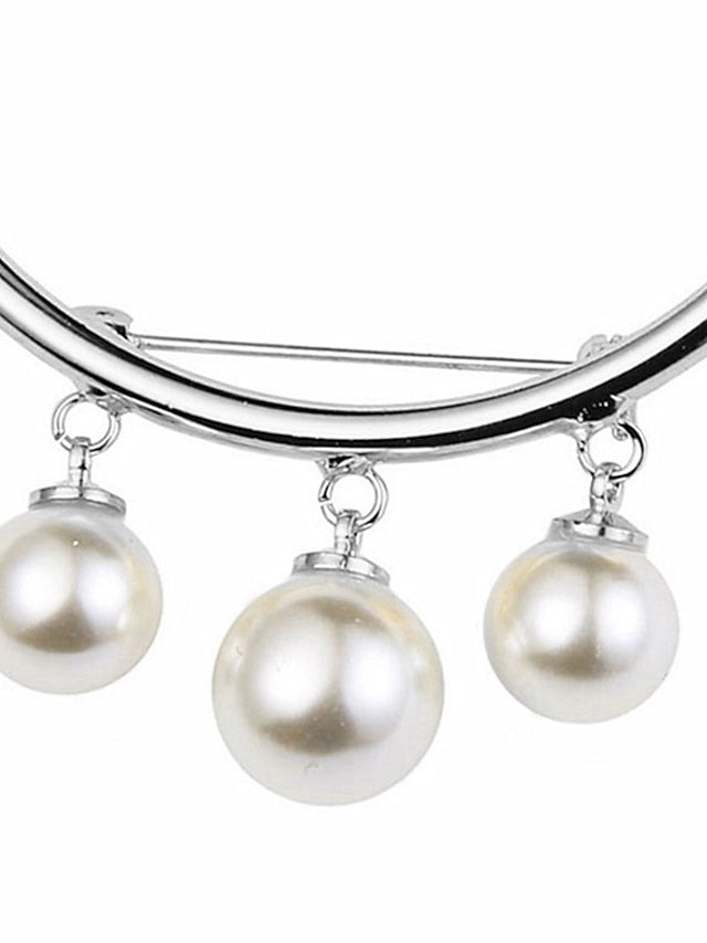 Brooches Classic Stylish Simple Brooch Jewelry Silver Gold For Daily Holiday for Women