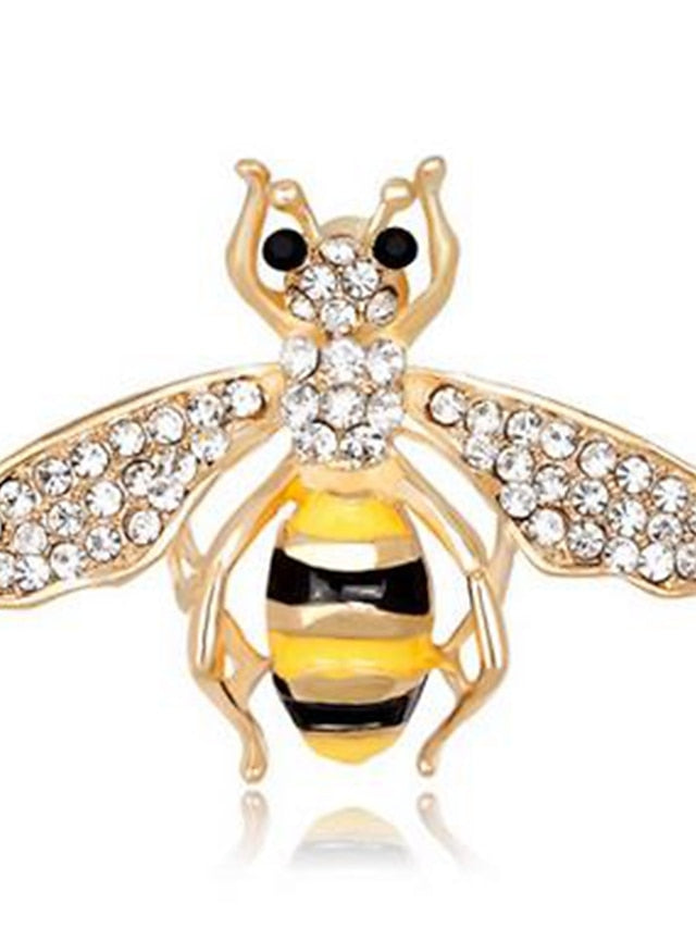 Brooches Classic Bee Cute Stylish Brooch Jewelry Gold For Street Daily for Women