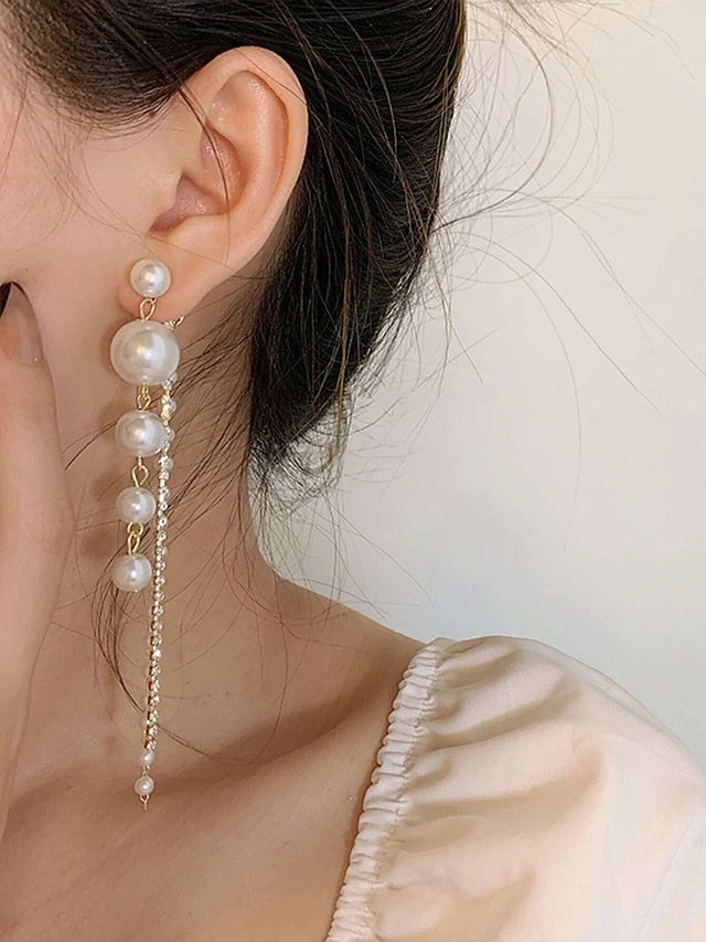 1 Pair Drop Earrings For Wedding Party Evening Prom Alloy Drop Precious for Women