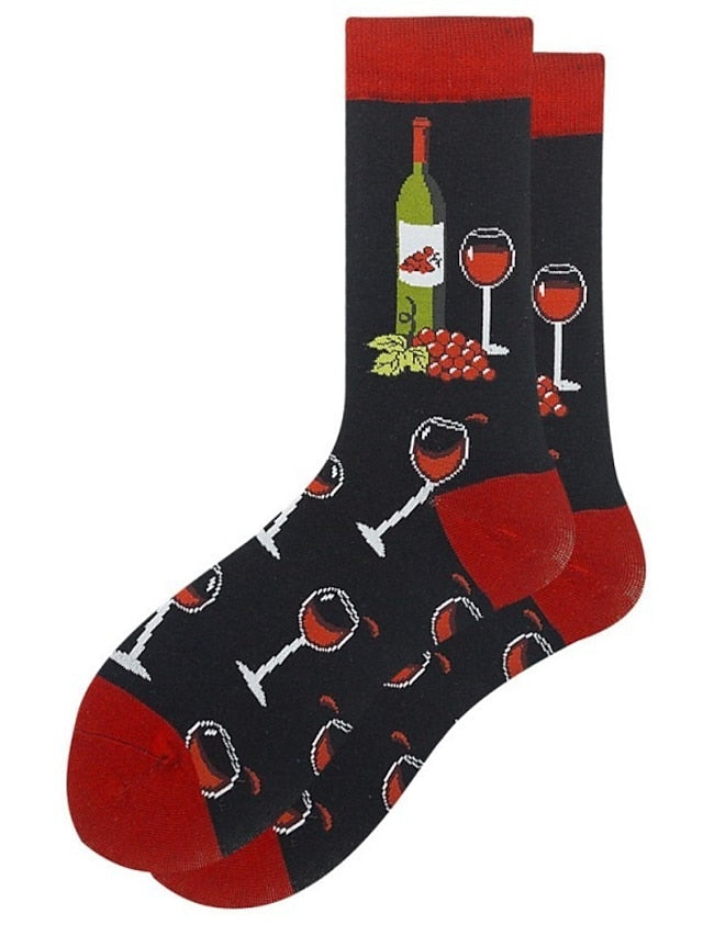 Unisex Crew Socks Work Daily Holiday Animal Patterned Dot Flower Polyester Cotton Simple Casual Lolita Casual Cute Casual / Daily 1 Pair for Women