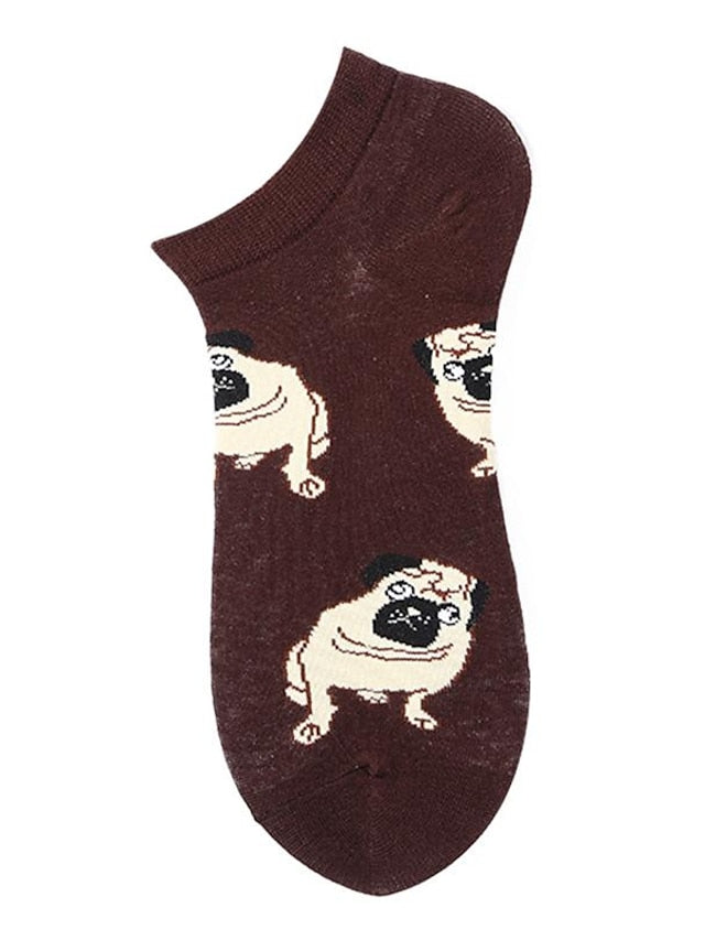 Anckle Socks Low Cut Socks Outdoor Office Work Animal Patterned Spandex Nylon Cotton Basic Casual Classic 1 Pair for Women