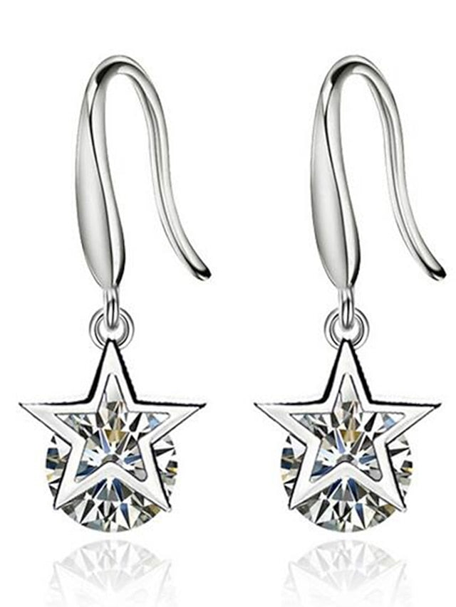 1 Pair Drop Earrings For AAA Cubic Zirconia Gift Daily Alloy Classic Fashion for Women