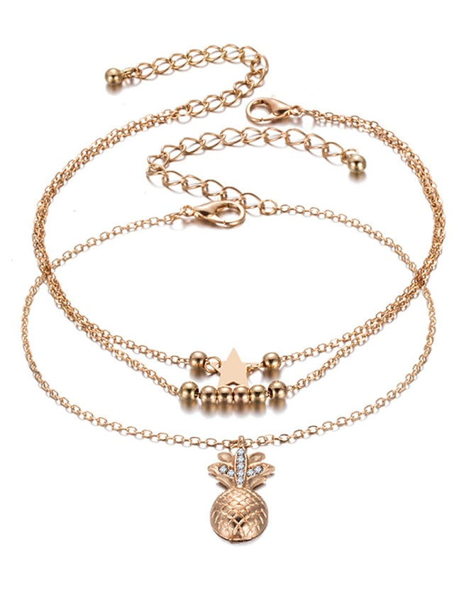 Fashion Outdoor Pineapple Anklet for Women
