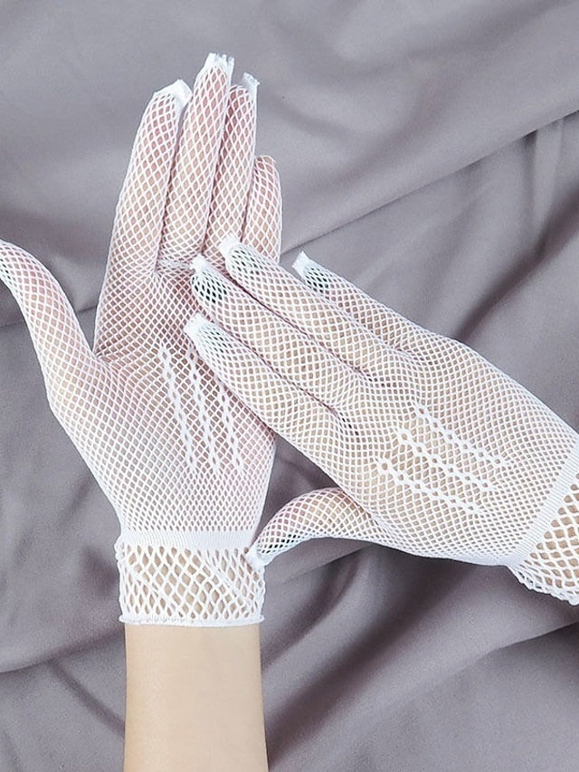 Gloves Wedding Party Evening Gift Nylon Simple Bridal Gloves Sexy 1 Pair for Women