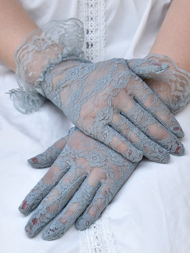 Gloves Lace Gloves Wedding Party Evening Gift Polyester Simple Bridal Gloves Sexy 1 Pair for Women