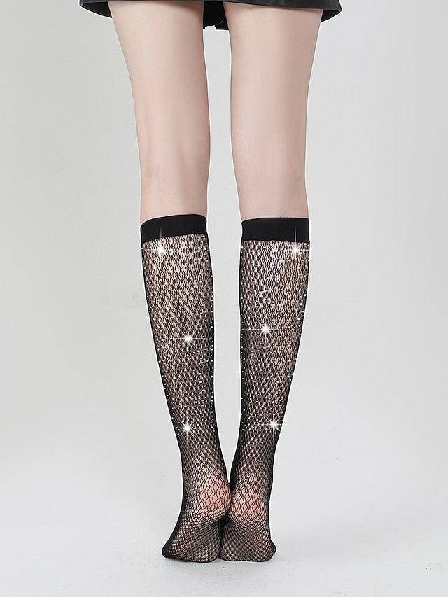 Crew Socks Work Daily Holiday Acrylic Fibers Nylon Sexy Leg Shaping 1 Pair for Women