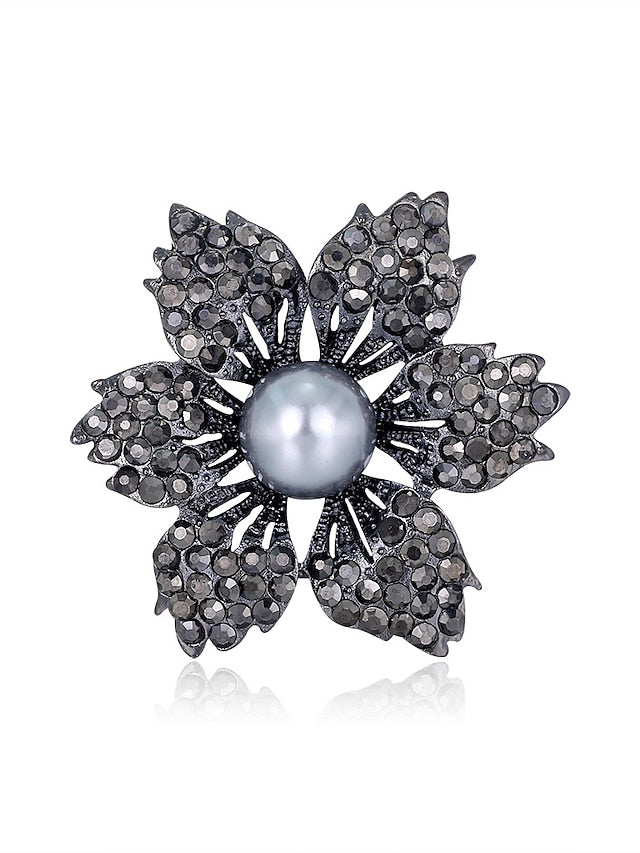 Brooches Chic & Modern Street Flower Brooch / Black / Silver / Fall / Winter / Spring for Women
