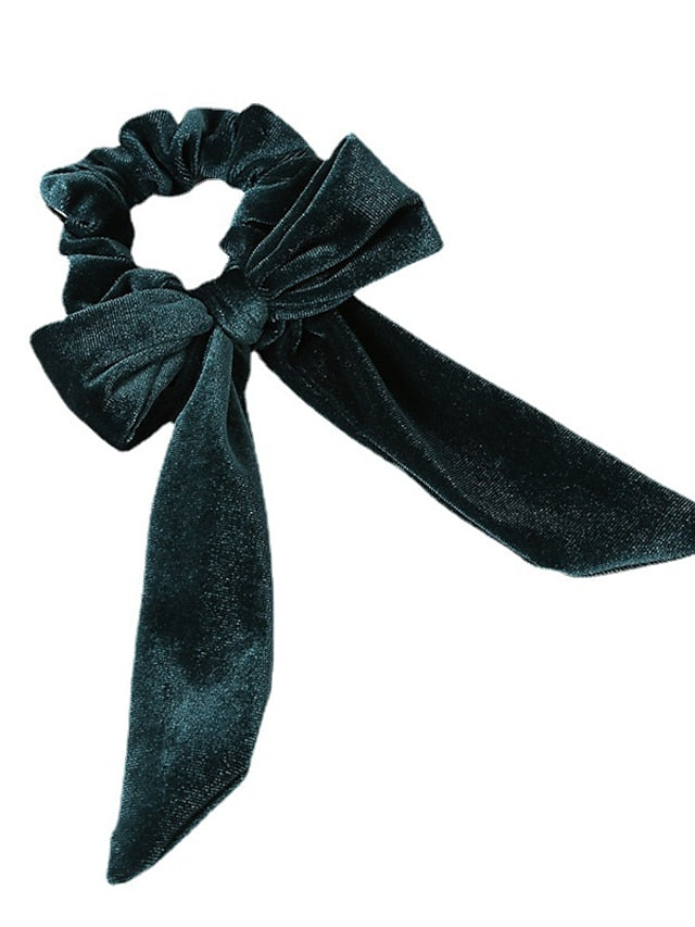 1 Pcs Hair Scrunchies Bowknot Velvet Elastics Hair Bands Scrunchy Hair Rope Ties Hair Bow Ponytail Holder Accessories for Women Girls for Women