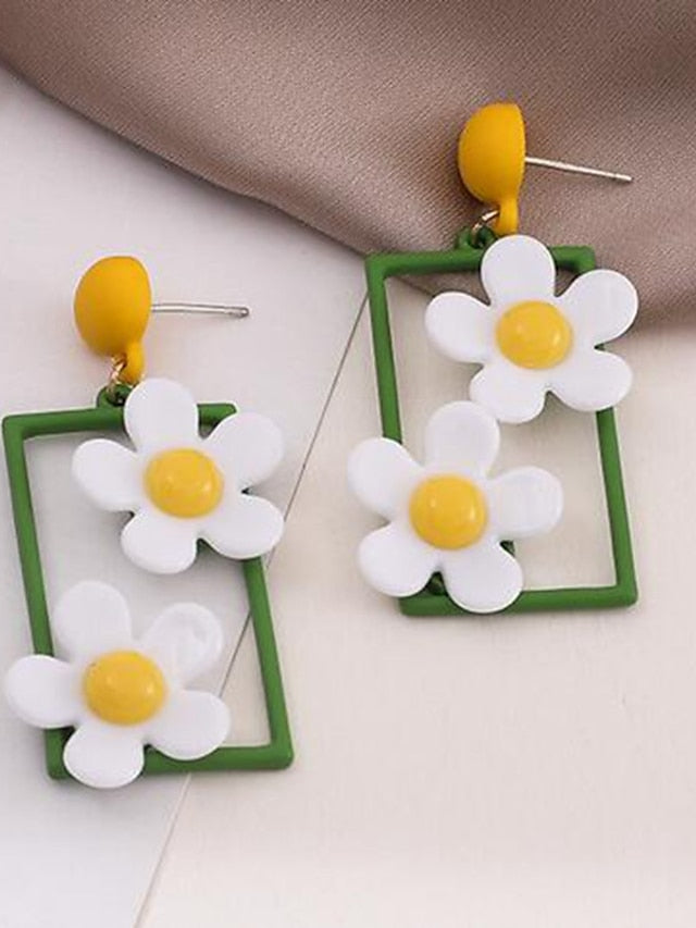 1 Pair Drop Earrings For Street Date Resin Classic Fashion for Women