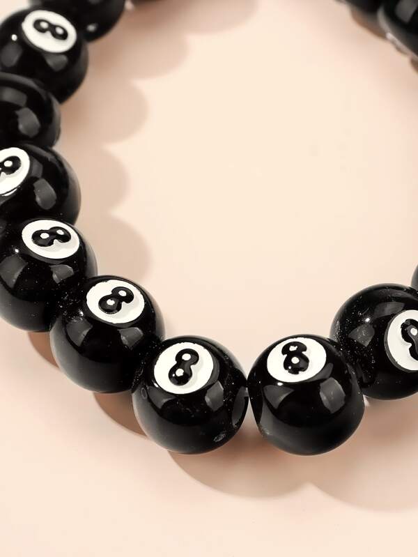 Number Design Beaded Bracelet for Women