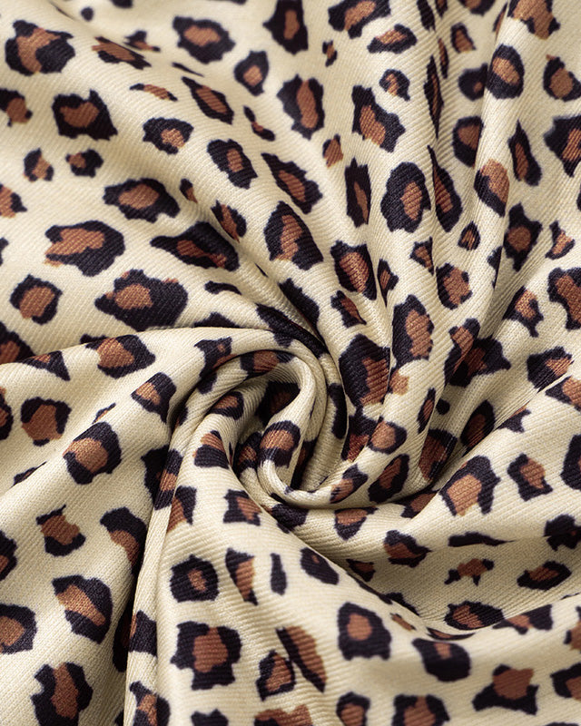 Leopard Print Bow Tie Suspender Short Jumpsuit