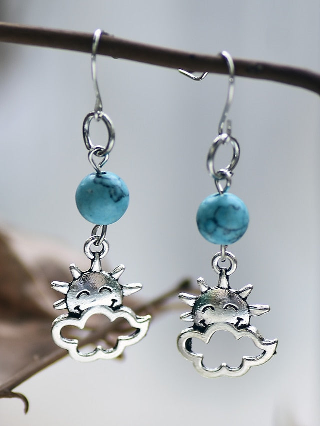 1 Pair Drop Earrings For Turquoise Daily Date Alloy Classic Fashion for Women