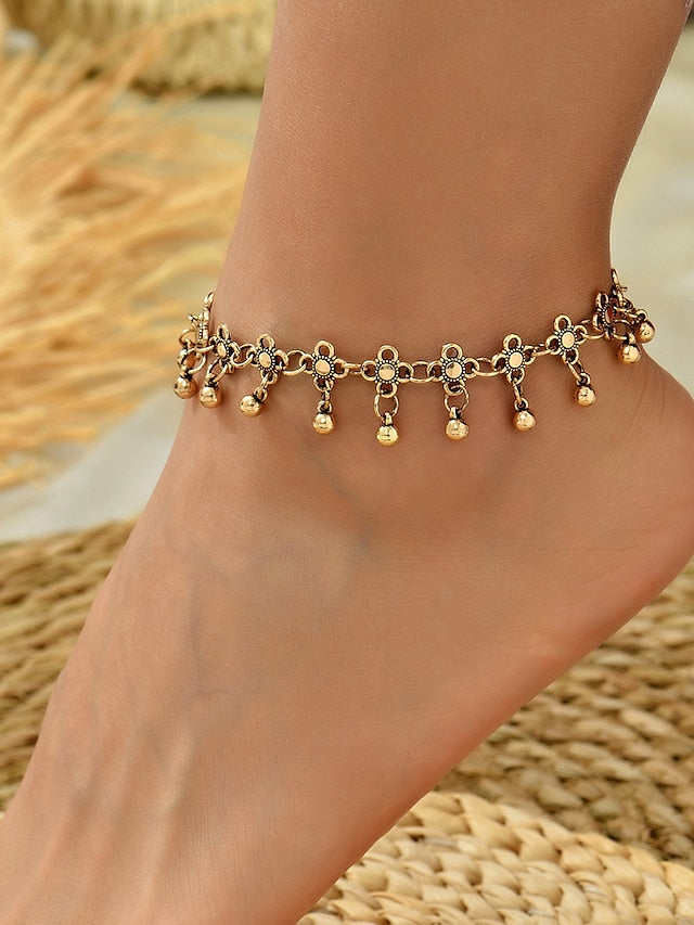 Fashion Outdoor Floral Anklet for Women