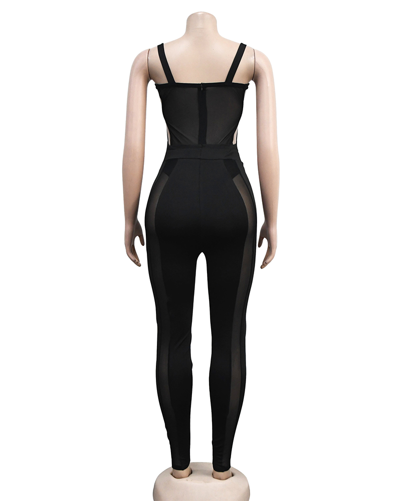 Mesh Jumpsuit Suit