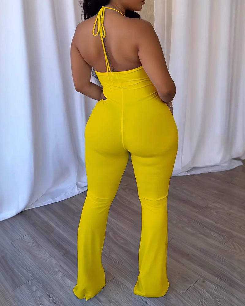 Hollow Suspender Jumpsuit