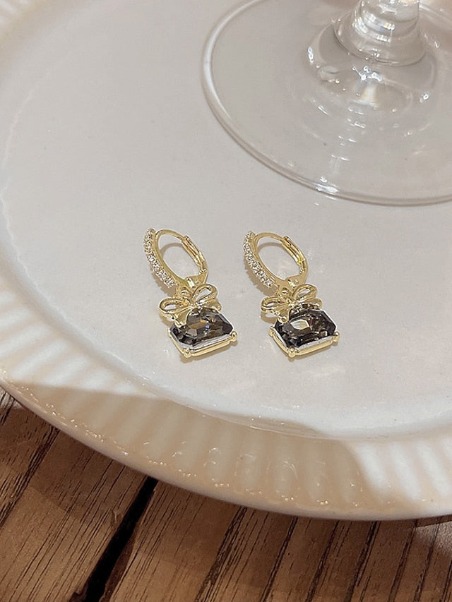 1 Pair Alloy Leaf/Butterfly with Rhinestone Drop Earrings For Birthday Date Festival for Women