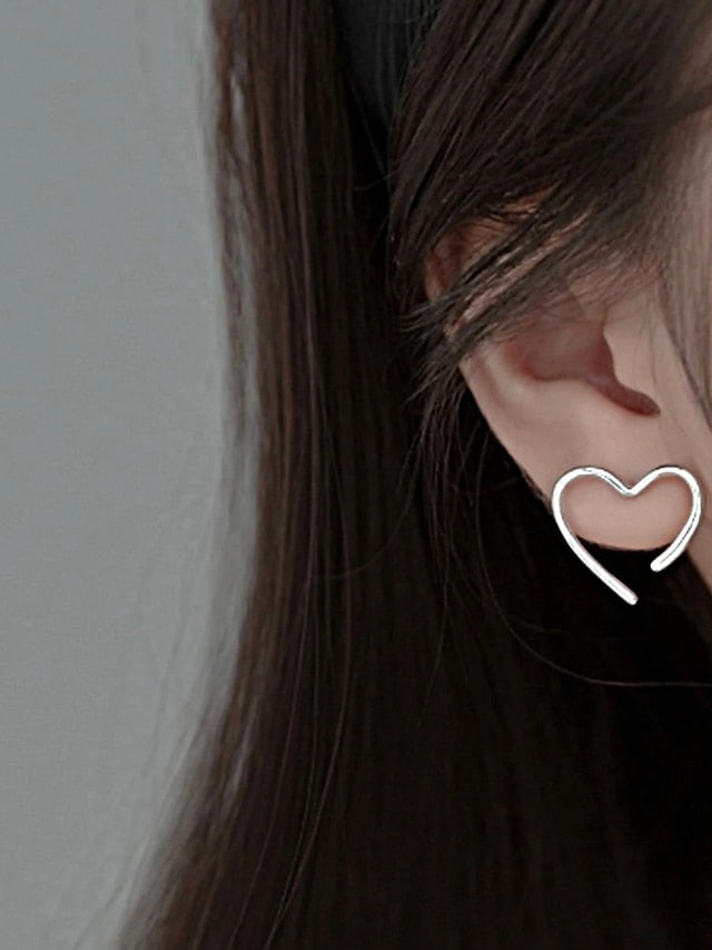 1 Pair Earrings For Party Evening Gift Prom Alloy Heart Sweet Heart for Women