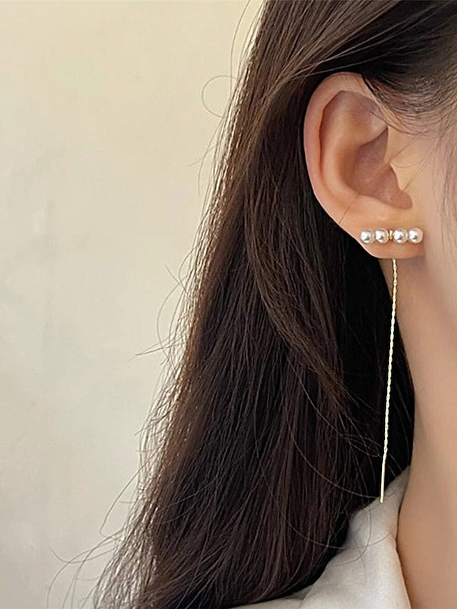 1 Pair Drop Earrings For Birthday Street Gift Alloy Drop Fashion for Women