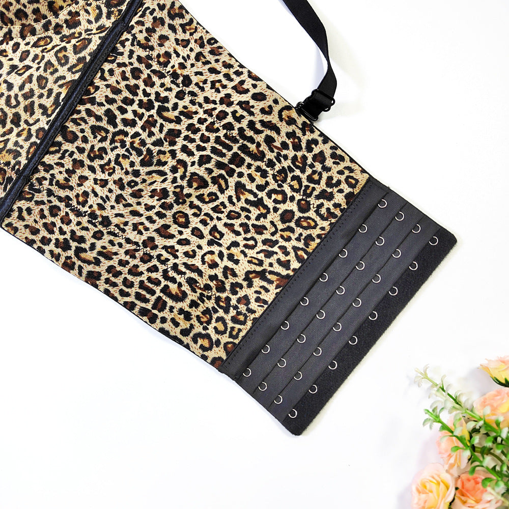 Mesh Floral Herringbone Leopard Print Halter Top