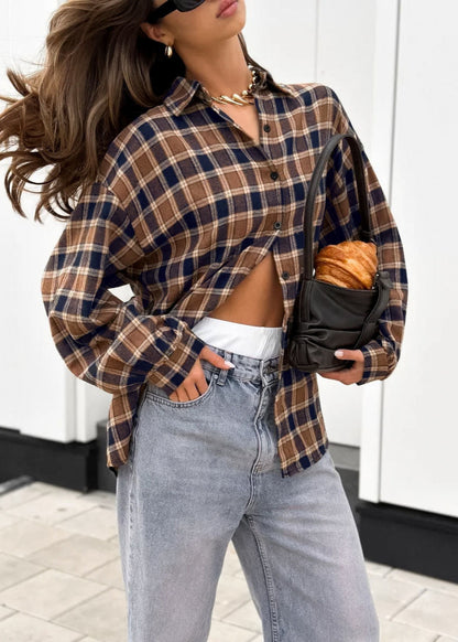 Westwood Plaid - Oversized Flannel Button-Up Shirt