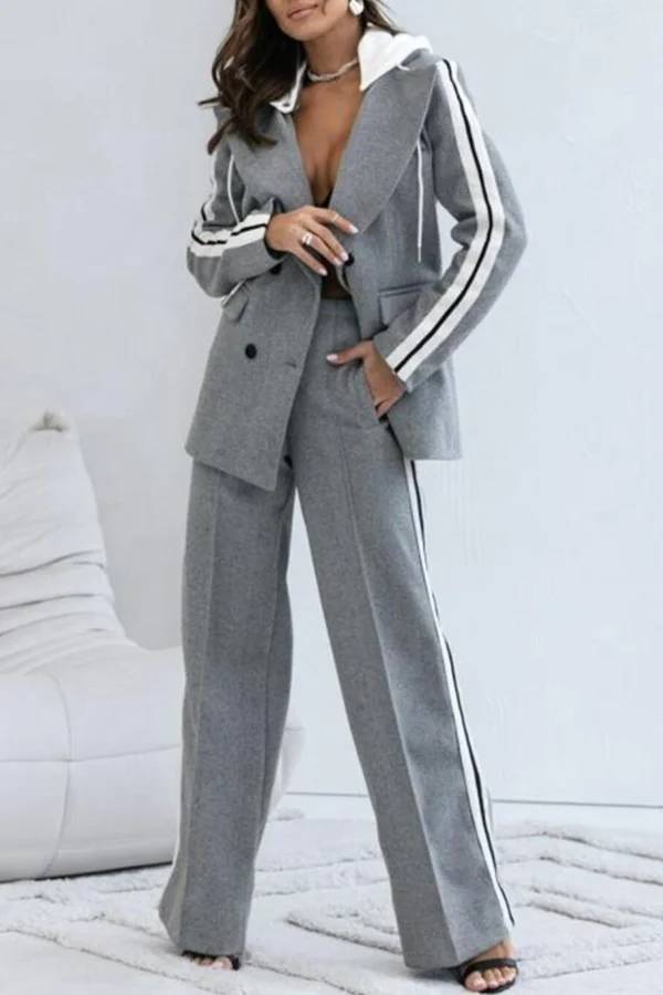 Pantalones holgados deportivos Easy Street con cintura elástica y bolsillos de patchwork