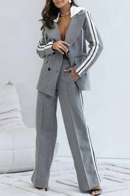 Pantalones holgados deportivos Easy Street con cintura elástica y bolsillos de patchwork