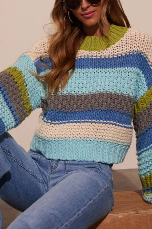 Harvest Feels Cropped Knit Sweater