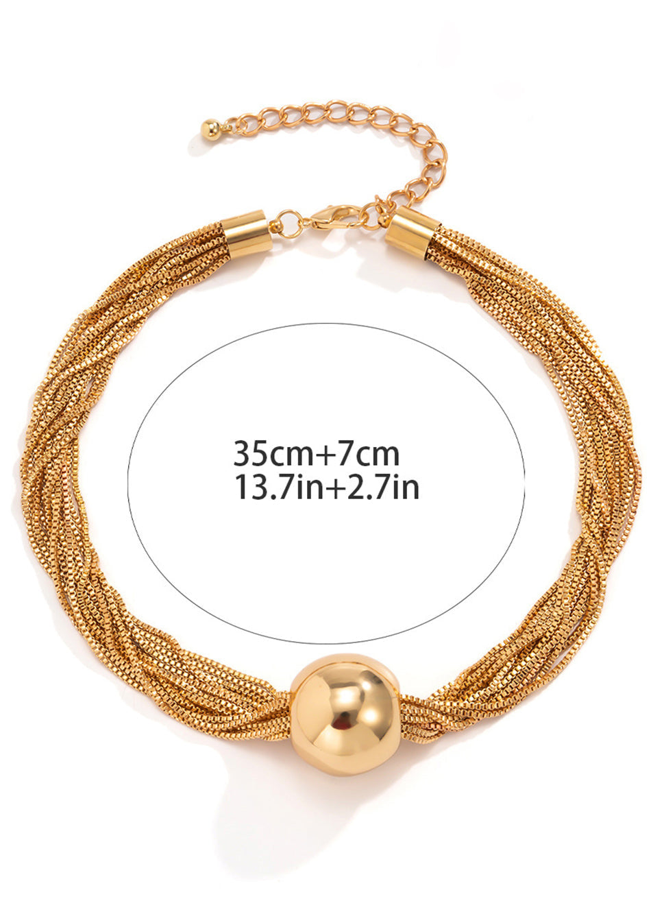 Aeris - Gold Multi-Strand Collar Necklace