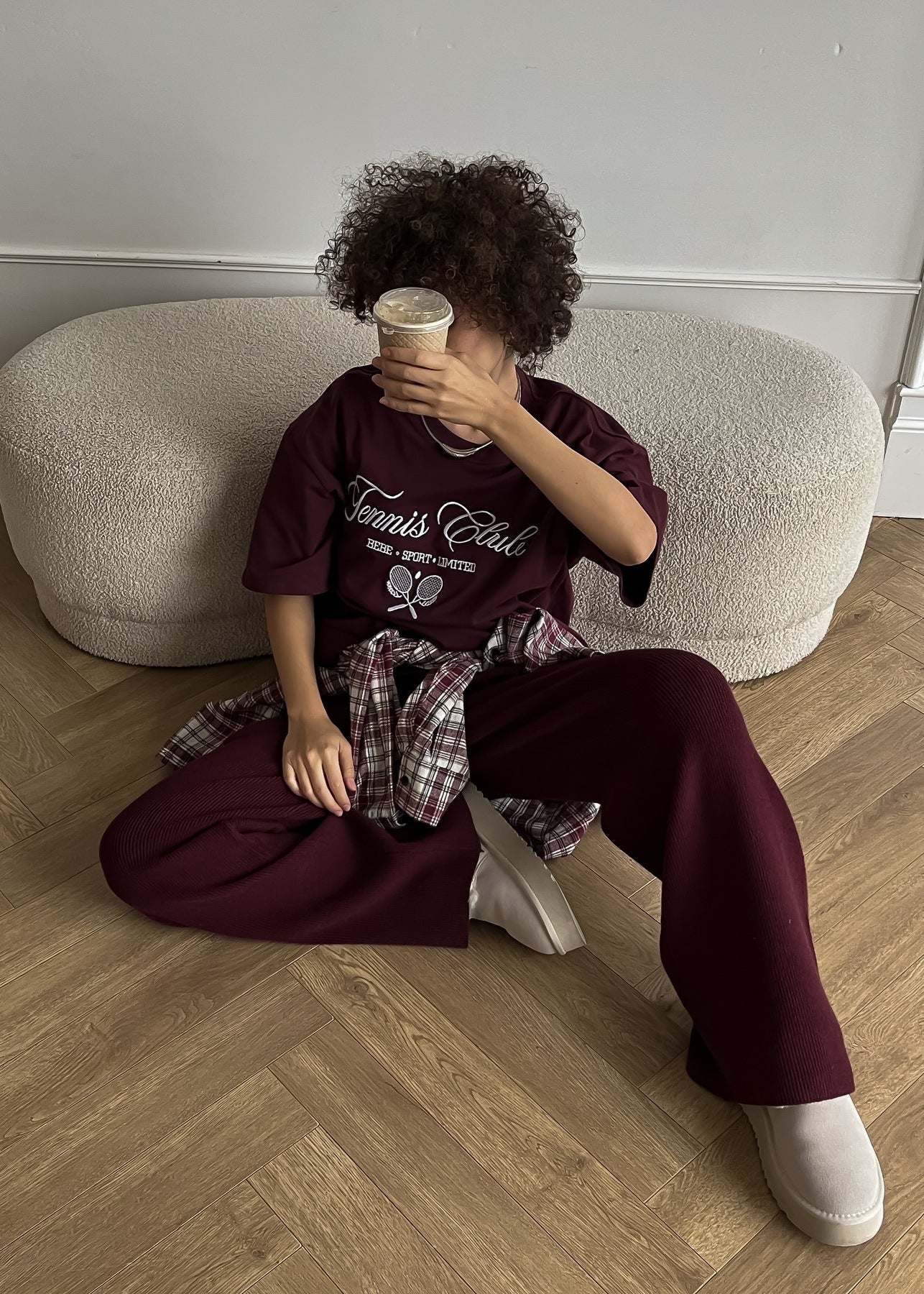 Tennis Club Oversized Graphic T-Shirt