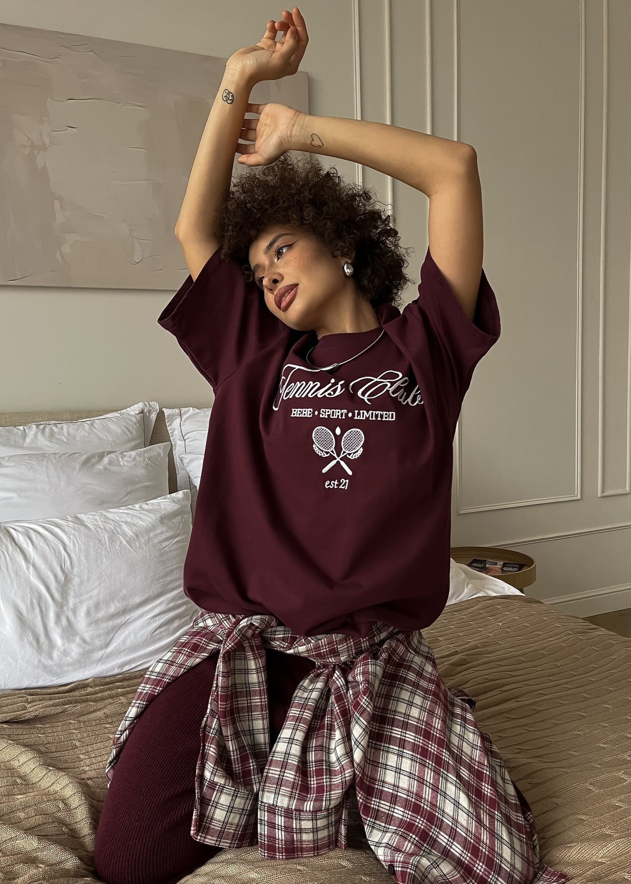 Tennis Club Oversized Graphic T-Shirt