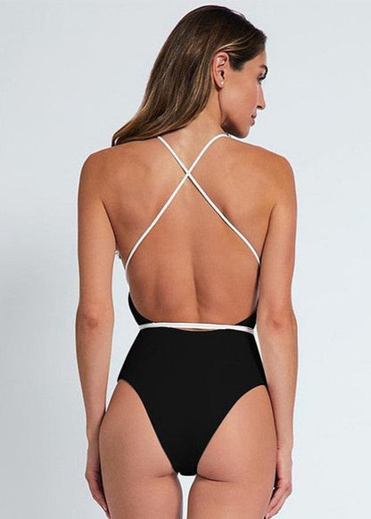 Palma Fleur - One-Piece Swimsuit with 3D Floral Detail and Wrap Tie