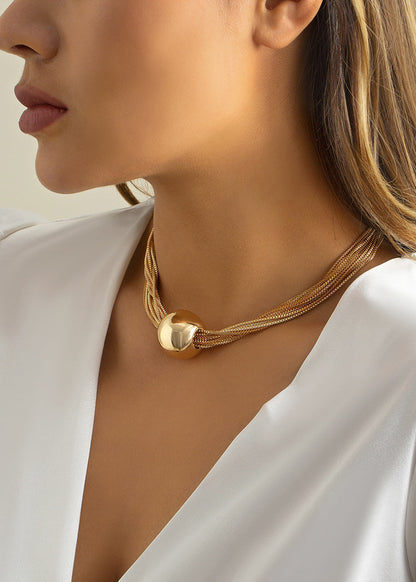 Aeris - Gold Multi-Strand Collar Necklace